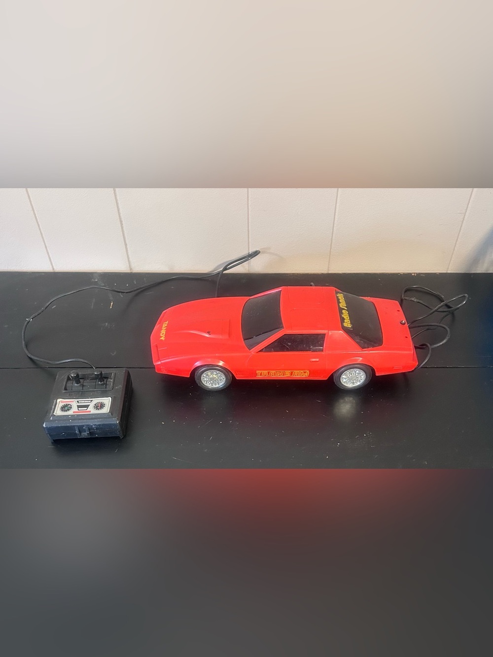 Red Trans Am Toy Car - Radio Mock Sports Car